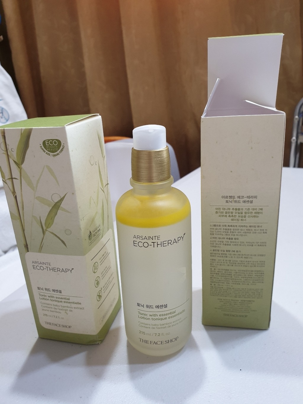 Nước cân bằng The Face Shop Arsainte Eco Therapy Tonic With Essential 215ml