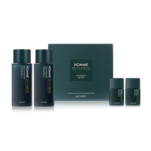 Bộ Dưỡng Chiết Xuất Rau Má LACVERT Homme Re:charge Cica Aftershave / Emulsion Set