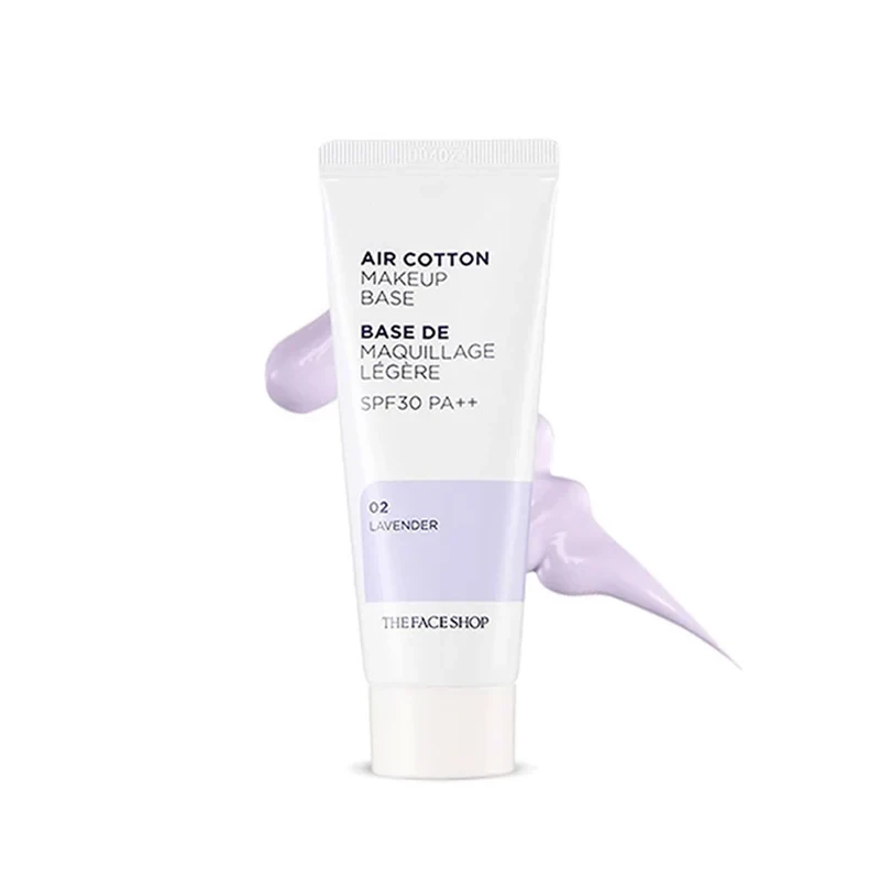 Kem Lót The Face Shop Air Cotton Makeup Base SPF30 PA++ #02 Lavender