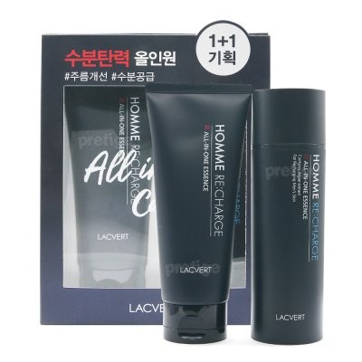 Combo nước dưỡng cấp ẩm giảm lão hóa LACVERT Homme Recharge All-in-one Essence 1+1