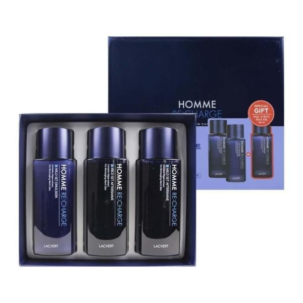 Bộ 3 sản phẩm dưỡng cấp ẩm, giảm lão hóa Lacvert  Homme Re Charge 3 Products Set