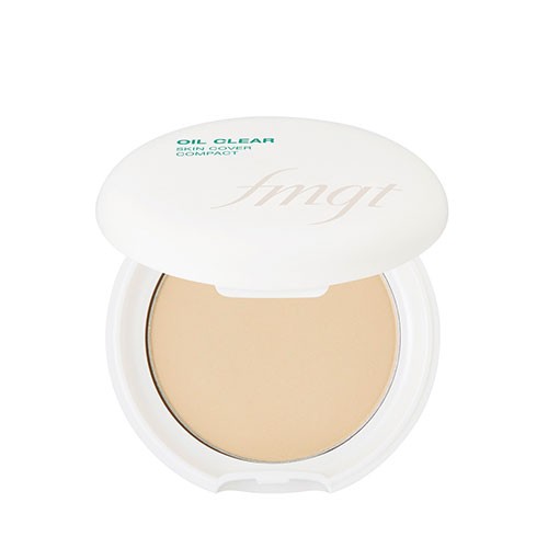 Phấn phủ trang điểm dạng nén nâng tông thấm hút nhờn The Face Shop fmgt Oil Clear Skin Cover Pact No.203