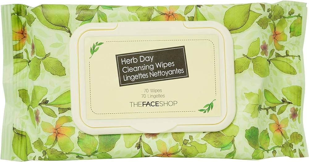 Khăn giấy tẩy trang The Face Shop Herb Day Cleansing Tissue 20 miếng