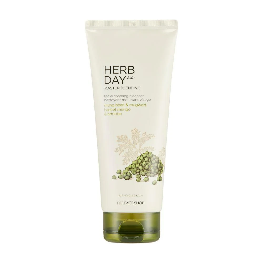 Sữa rửa mặt The Face Shop Herb Day 365 Master Bleding Cleansing Foam - Mungbean & Mugwort