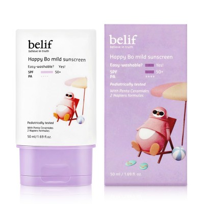 Kem chống nắng lành tính cho bé BELIF Happy Bo Mild Sunscreen SPF50+ PA++++ 50ml