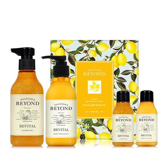 Beyond Revital Body 2 Set dưỡng trắng chuyên sâu cho body, hương cam chanh tươi mát