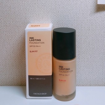 Kem nền lâu trôi chống nắng fmgt Ink Lasting Foundaiont Slim Fit N201 Apricot Beige