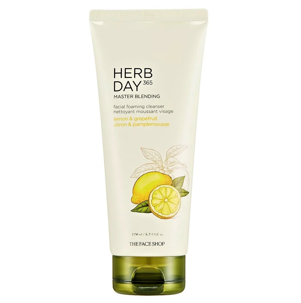 Sữa Rửa Mặt The Face Shop Herb Day 365 Master Bleding Cleansing Foam - Lemon & Grapefruit 170ml