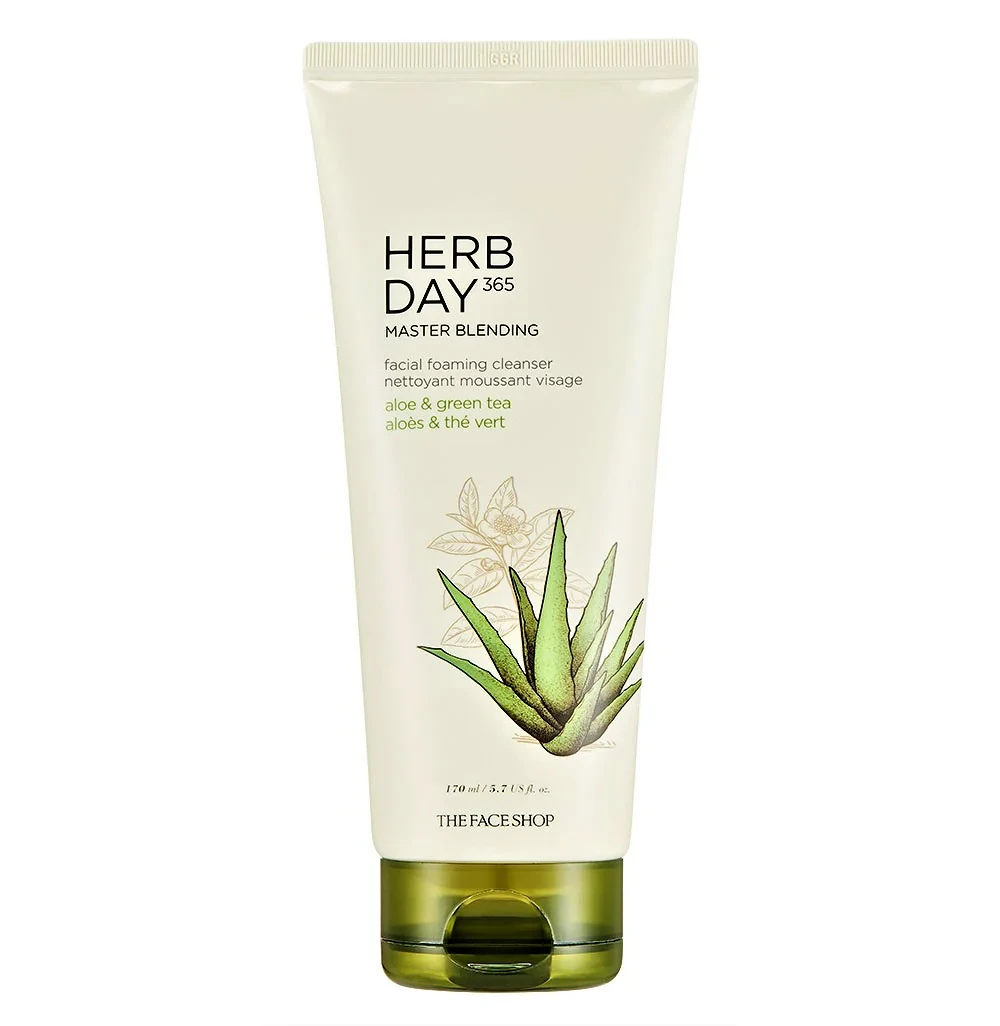 Sữa Rửa Mặt Tạo Bọt The Face Shop Herb Day 365 Master Blending Facial Foaming Cleanser Aloe